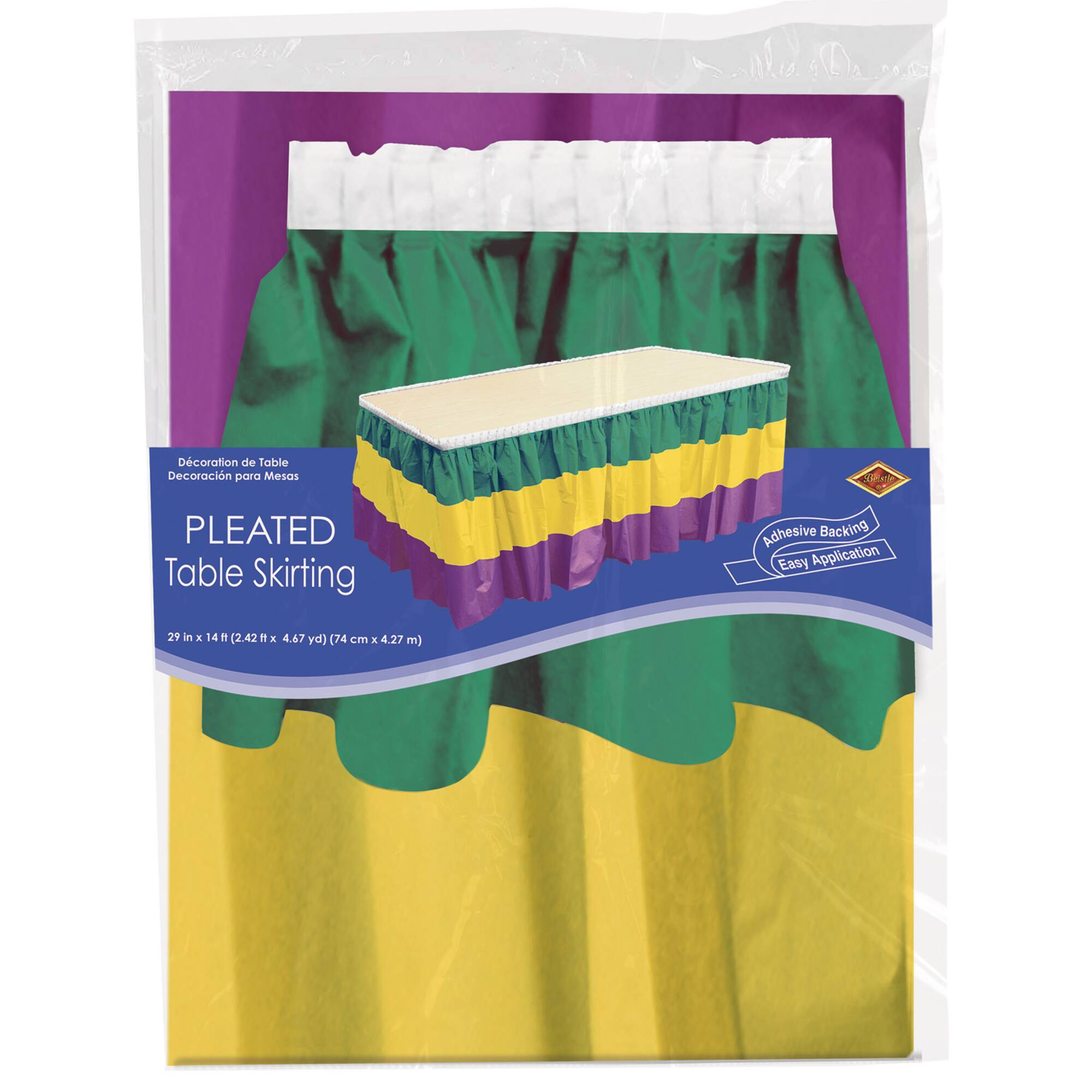 Beistle 29" x 14ft. Mardi Gras Table Skirting